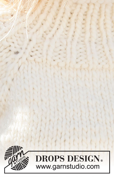 Snow Song Sweater / DROPS 227-25 - Sweter na drutach przerabiany od góry do dołu z reglanowymi rękawami, z włóczki DROPS Polaris. Od S do XXXL.