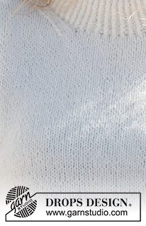 Sugar Glaze Vest / DROPS 227-41 - Vesta pletená lícovým žerzejem z příze DROPS Air. Velikost S - XXXL.