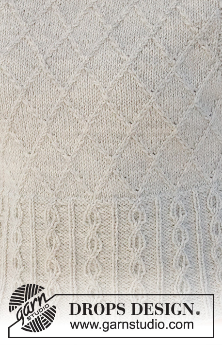 Diamond Sky / DROPS 228-8 - Colete tricotado em DROPS Lima ou DROPS Merino Extra Fine, com torcidos, ponto texturado, gola e orla das cavas dobrada. Do S ao XXXL