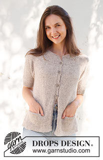 Free patterns - Rozpinane swetry z krótkim rękawem / DROPS 231-54