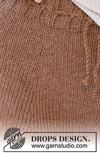 Cinnamon Tea / DROPS 237-25 - Stickad kjol i DROPS Lima och DROPS Kid-Silk. Arbetet stickas uppifrån och ner i slätstickning. Storlek S - XXXL.