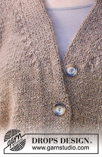 Tweed Casual / DROPS 237-38 - Kötött kardigán DROPS Soft Tweed és DROPS Kid Silk fonalból. A darabot alulról felfelé haladva kötjük, V nyakkivágással és dupla gomboláspánttal. XS-XXL méretben