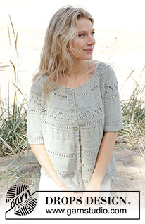 Free patterns - Rozpinane swetry z krótkim rękawem / DROPS 239-25