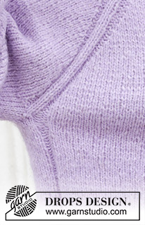 Winter Iris Cardigan / DROPS 243-19 - Casaco tricotado de cima para baixo em DROPS Air. Tricota-se com cavas raglan e gola subida e dobrada. Do XS ao XXL.