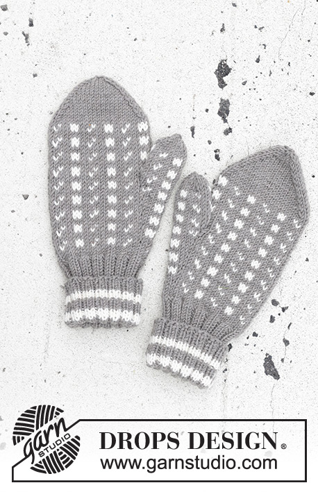 Winter Twilight Gloves / DROPS 246-18 - Prjónaðir vettlingar fyrir herra með norrænu mynstri úr DROPS Merino Extra Fine.