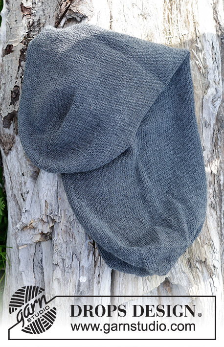 Blank Slate Hat / DROPS 246-27 - Dwustronna męska czapka na drutach, z włóczki DROPS Baby Merino.	Rozmiary M-XL.