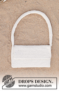 Spring Letter Bag / DROPS 247-11 - Crocheted bag in DROPS Belle. The piece is worked bottom