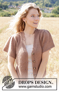 Free patterns - Rozpinane swetry z krótkim rękawem / DROPS 248-19