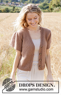 Free patterns - Rozpinane swetry z krótkim rękawem / DROPS 248-19