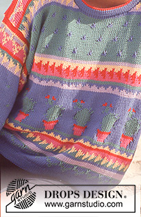 Desert Adventure / DROPS 30-9 - Sweter na drutach, z żakardem z włóczki DROPS Muskat Soft. Od S do L.