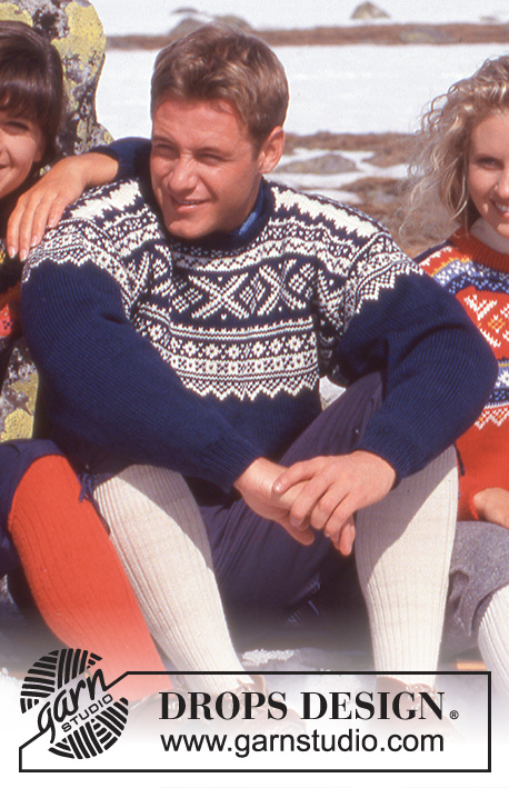 DROPS 32-24 - Sweter na drutach, z żakardem norweskim, z włóczki DROPS Karisma Superwash. Damski lub męski. Od S do L.