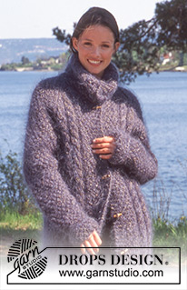 Free patterns - Damskie długie rozpinane swetry / DROPS 66-10