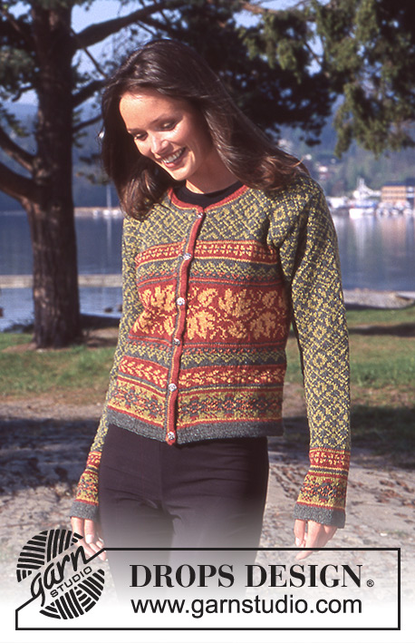 Tanglewood / DROPS 67-20 - Rozpinany sweter na drutach z włóczki DROPS Alpaca