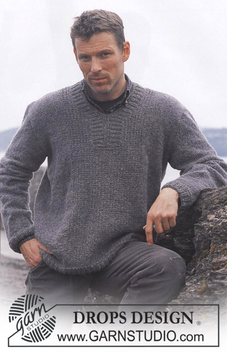DROPS 85-16 - Sweter na drutach z rękawami lub bez rękawów, z włóczki DROPS Karisma