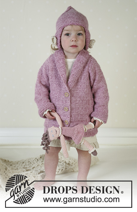 Flora / DROPS Baby 13-16 - Giacca, cappello, giocattolo morbido e coperta in Alpaca