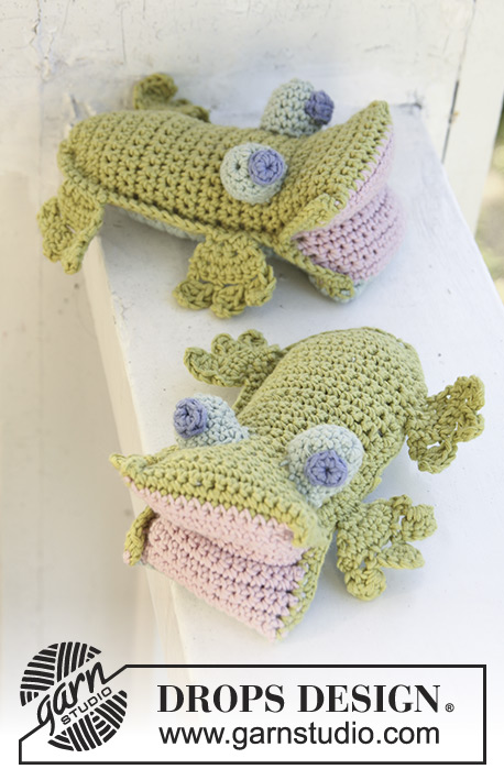 Hoppy the Frog / DROPS Baby 13-25 - Virkattu DROPS sammakko