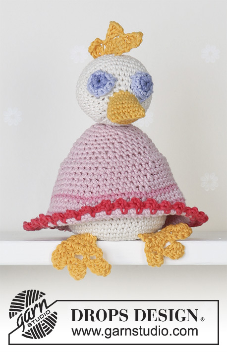 Mama Duck / DROPS Baby 13-29 - Zabawki Drops: kaczka z włóczki Drops Safran