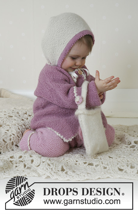 Little Lisa / DROPS Baby 13-6 - Giacca, pantaloni, berretto, borsa e copertina in Alpaca.