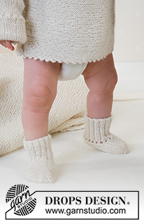 Free patterns - Skarpetki i kapcie dla niemowląt i małych dzieci / DROPS Baby 14-9