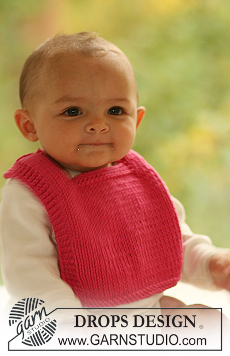 Plate Mate / DROPS Baby 17-24 - Babeiro DROPS tricotado em Paris para bebés
