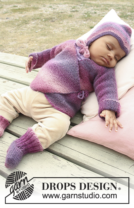 Sweet Evelina Hat / DROPS Baby 20-2 - Gorro de punto en punto musgo para bebé y niños en DROPS Delight
