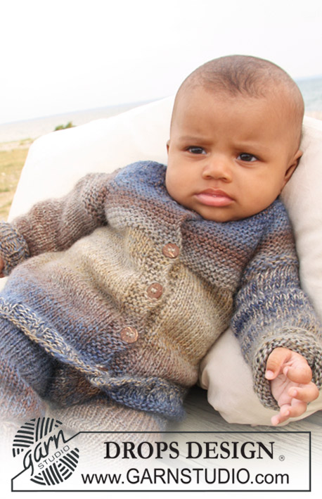 DROPS Baby 20-21 - Casaco raglan e calças para bebés e crianças tricotados com 2 fios DROPS Delight
