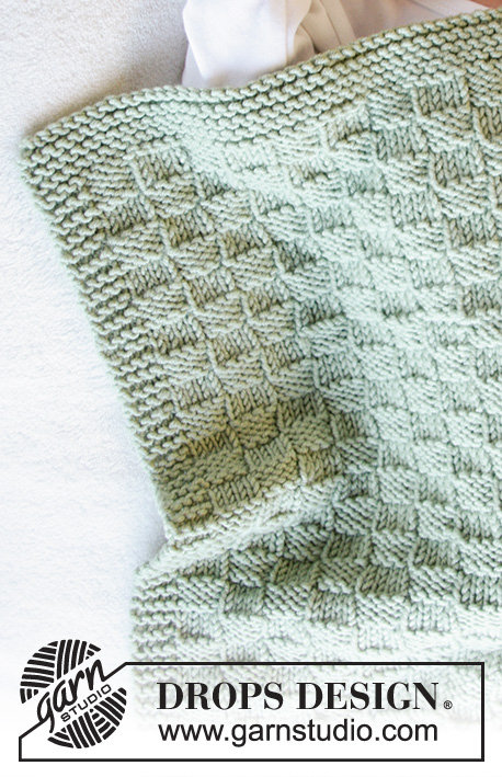 Little Things / DROPS Baby 33-39 - Couverture bébé tricotée en DROPS Merino Extra Fine, avec point texturé. Thème: Couverture bébé