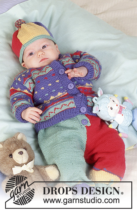 Benjamin / DROPS Baby 4-15 - DROPS vest met patroon in “BabyMerino”. 
