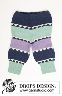 Jester / DROPS Baby 4-9 - DROPS Harlekiinisetti (jakku, housut ja sukat) ”Alpaca”-langasta