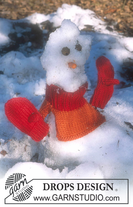 DROPS Children 12-44 - Świąteczny komin i rękawiczki, z włóczki DROPS Snow