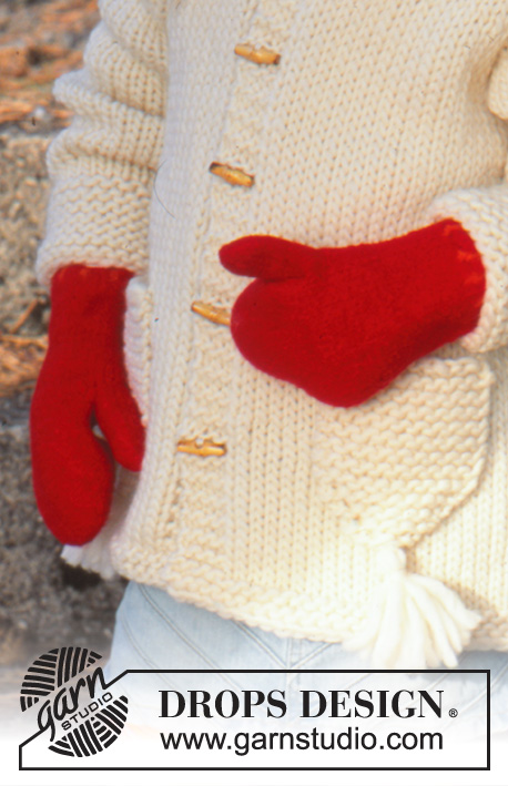 Elf Warmers Gloves / DROPS Children 12-51 - DROPS Alaska lõngast kootud ja vanutatud laste kindad ja pikk päkapiku müts 3 kuni 14 aastasele