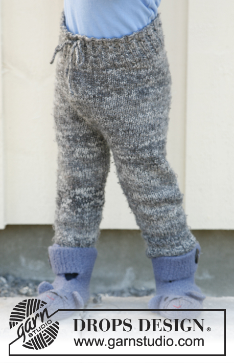 Power Leggings / DROPS Children 22-35 - Calças tricotadaS com 1 fio DROPS Fabel e 1 fio DROPS Delight. Tamanhos criança: 3 - 12 anos