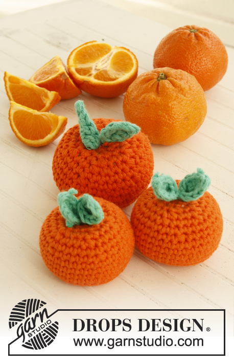 Tangerine dreams / DROPS Children 23-62 - Mandarinka háčkovaná z příze DROPS Paris.