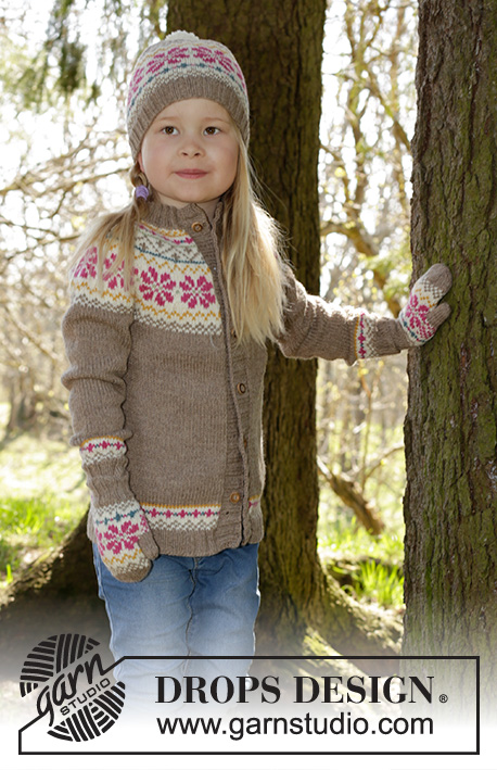 Prairie Fairy / DROPS Children 27-5 - Stickad tröja med runt ok och nordiskt mönster i DROPS Lima till barn stl 3 - 12 år
