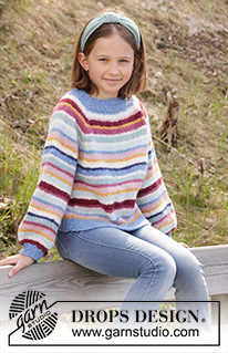 Free patterns - Dziecięce swetry przez głowę / DROPS Children 34-22