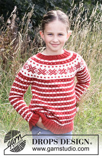 Free patterns - Świąteczne swetry / DROPS Children 34-32
