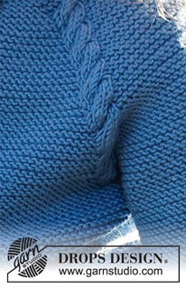 Autumn Smiles Cardigan / DROPS Children 37-15 - Dziecięcy rozpinany sweter na drutach, przerabiany od góry do dołu, z włóczki DROPS Merino Extra Fine, z reglanowymi rękawami, ściegiem francuskim, warkoczami i kieszeniami. Od 6 miesięcy do 8 lat.