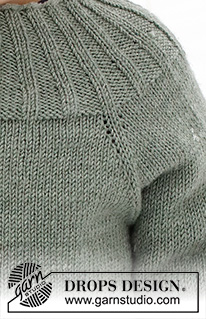 First Leaf / DROPS Children 41-9 - Knitted jumper for children in DROPS BabyMerino. The piece is worked with rib and raglan, top down. Sizes 2 to 12 years.