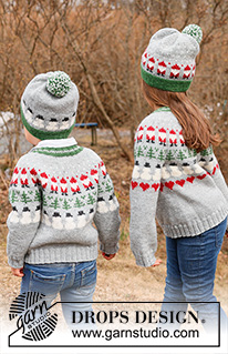 Free patterns - Truien & Vesten voor Kerst / DROPS Children 44-17