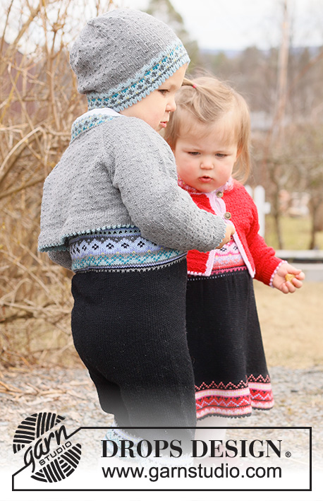 Hipp Hipp Hurra Trousers / DROPS Children 44-4 - Dětské a baby kalhoty s norským vzorem pletené shora dolů z příze DROPS BabyMerino. Velikost 6 měsíců – 6 let.  