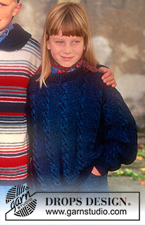 Free patterns - Dziecięce swetry przez głowę / DROPS Children 7-15