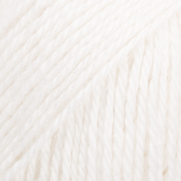 DROPS Alpaca uni colour 101, valkoinen