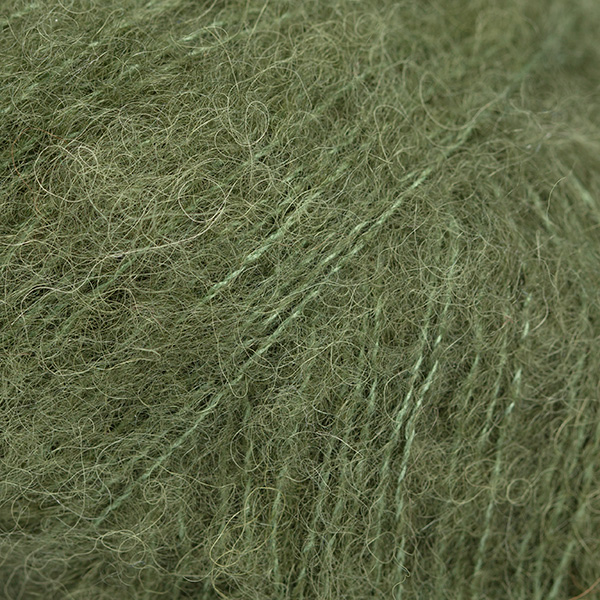 DROPS Brushed Alpaca Silk uni colour 32, zielony mech