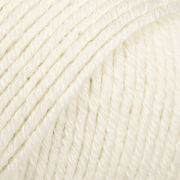 DROPS Cotton Merino uni colour 01, biały