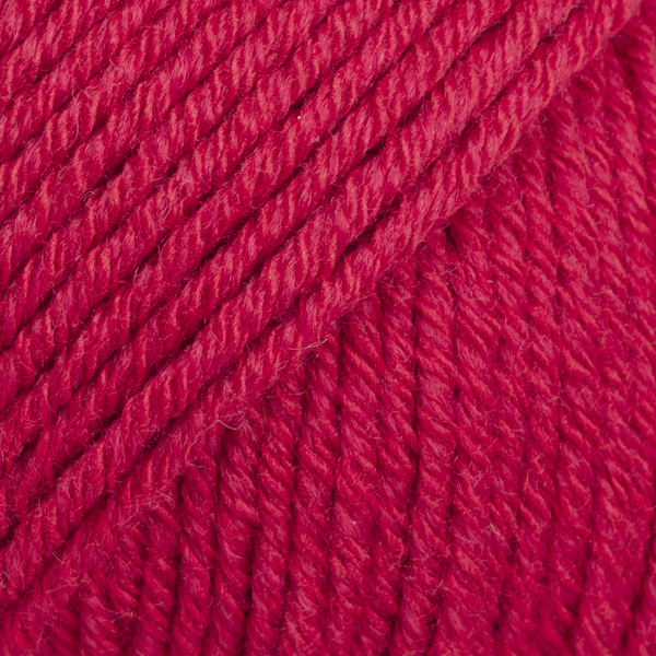 DROPS Cotton Merino uni colour 06, rojo cereza