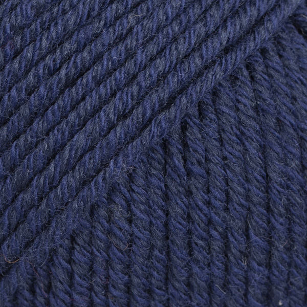 DROPS Cotton Merino uni colour 08, marinblå