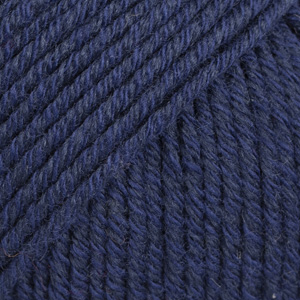 DROPS Cotton Merino uni colour 08, marinblå
