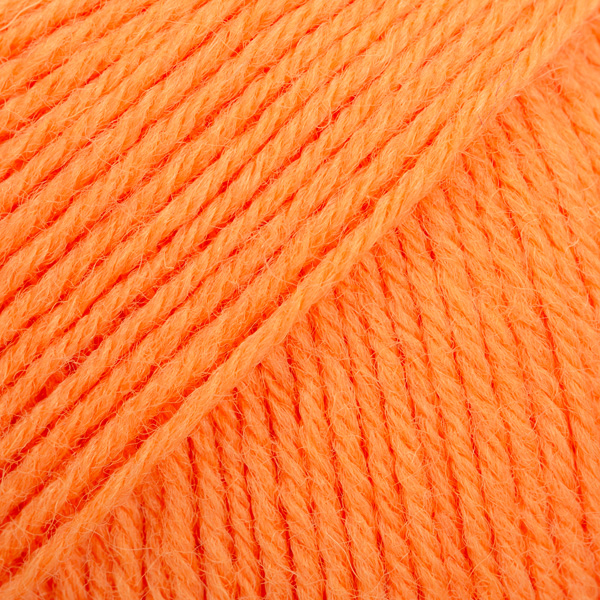 DROPS Fabel uni colour 119, elektryzujący pomarańcz