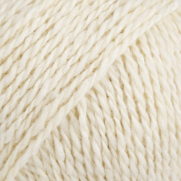 DROPS Soft Tweed uni colour 01, naturaalvalge