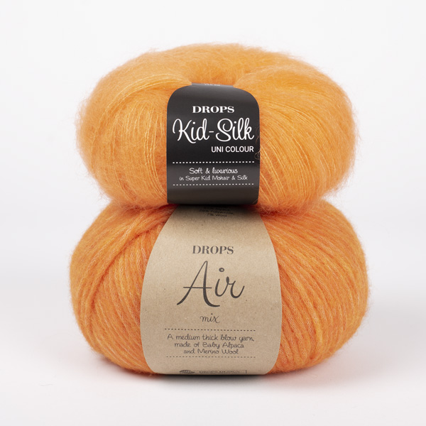 Yarn combinations knitted swatches air38-kidsilk49
